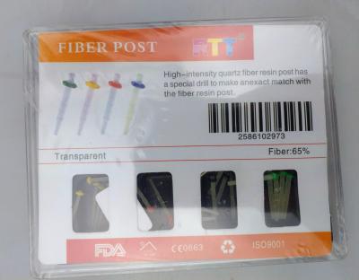 High Precision Dental Lab Equipment Composite Glass Fiber Post With Radio Opaque