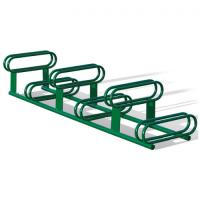 La fabrication de matériel de support de stationnement de plancher de vélo de l'espace du vert 6 a adapté aux besoins du client