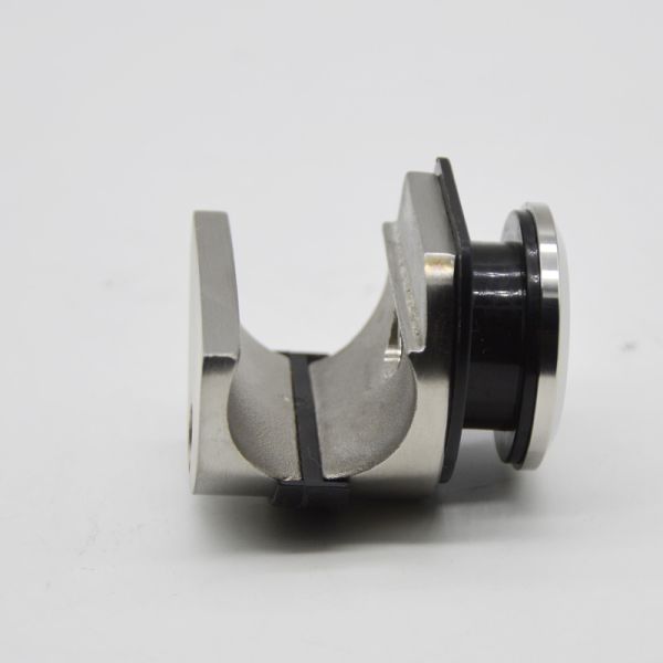 Connector glass to tube for bathroom door sliding system , Satin or Mirror finishing, SS304