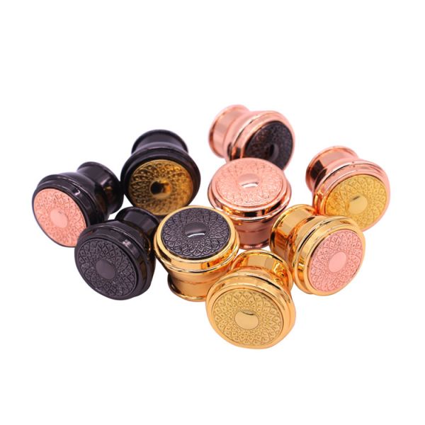 Super Zamac Custom Perfume Bottle Caps Simple And Shiny In Various Colors