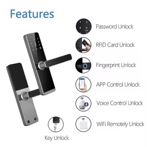 Wholesale HiOrange Smart Lock for Wood Door Home & Apartment Digital Password Fingerprint Keyless Entry Smart Door Locks
