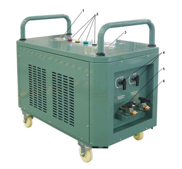 Máquina de recuperação de vapor de refrigerante R410A R134A 2HP Máquina de recarga de gás AC de reciclagem