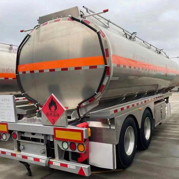Stainless Steel 42000 Litres Tank Semi Trailer Diesel Jet Fuel Truck 20 - 100T Loading Capacity