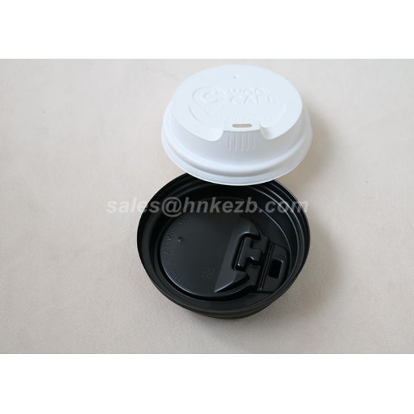 8oz Environmental Friendly Paper Coffee Cup Lid For Drinking Black / White Color