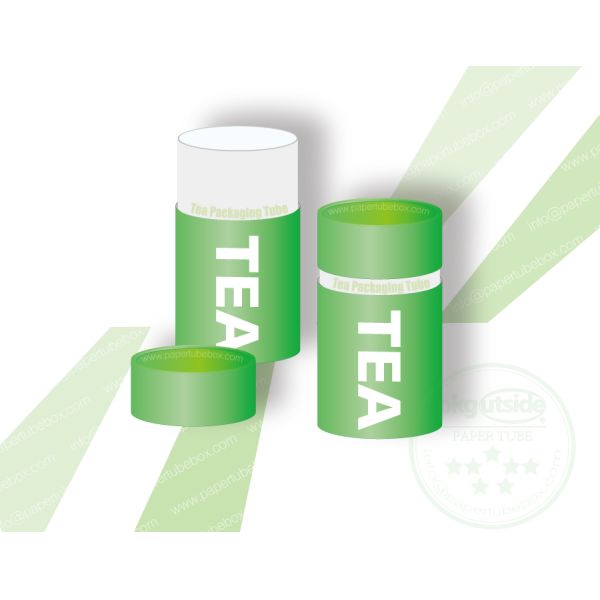 Food Grade Green Tea Tube Packaging Handmade High End Environmentally Friendly