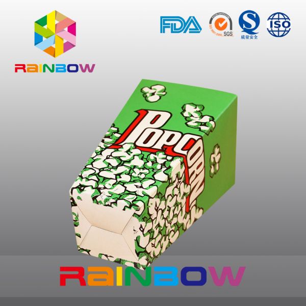 Подгонянные быстро-приготовленным питанием мешки зажаренного цыпленка попкорна бумажных мешков бумажные