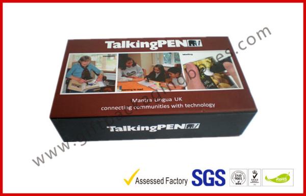 1000g Grey Rigid Board Folding Magnetic Gift Packaging Boxes , Offset Printed Pen Gift Packaging Boxes