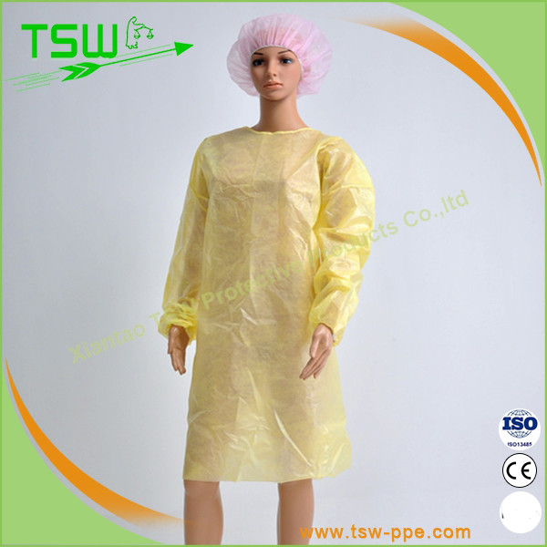 Level 1 2 SMS Isolation Gowns With Knitted Elastic Cuff