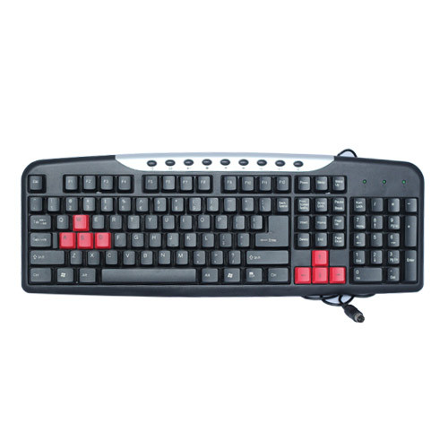 9 Hot Keys With Full Black Multimedia Computer Wired Keyboard