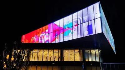 Customizable Transparent LED Glass Curtain Wall with Adjustable Brightness and Dual Power Supply