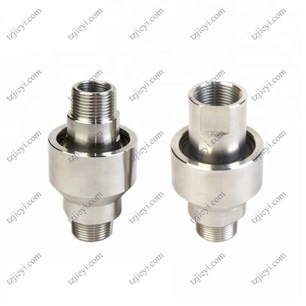 Stainless steel high pressure rotary joint for hydraulic oil and water BSP threaded connection