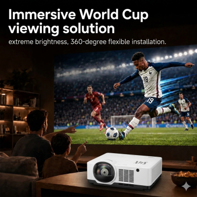 Immersive 2026 World Cup Viewing Projector Solution 6000 Lumen 360-degree Flexible Installation Commercial Sports Bar Display