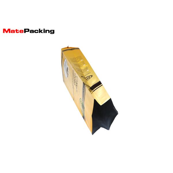Food Grade Side Gusset Bag Plastic Customized Printing Coffee Package With Valve