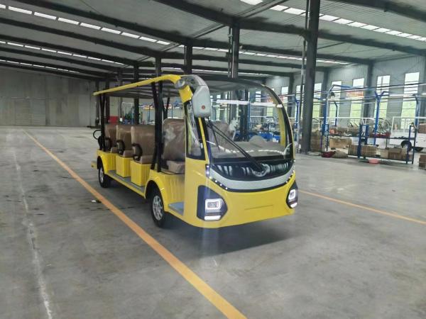14 Seats Tourist Shuttle Car 4-Wheeled Electric Shuttle City Sightseeing Bus Off Road Tour