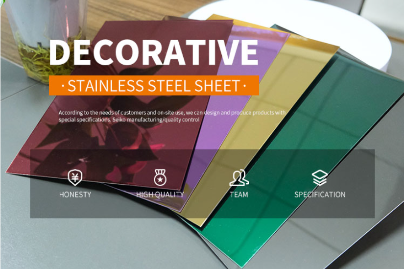 AISI 8k Rose Gold Mirror Stainless Steel Sheet Golden BA Bright