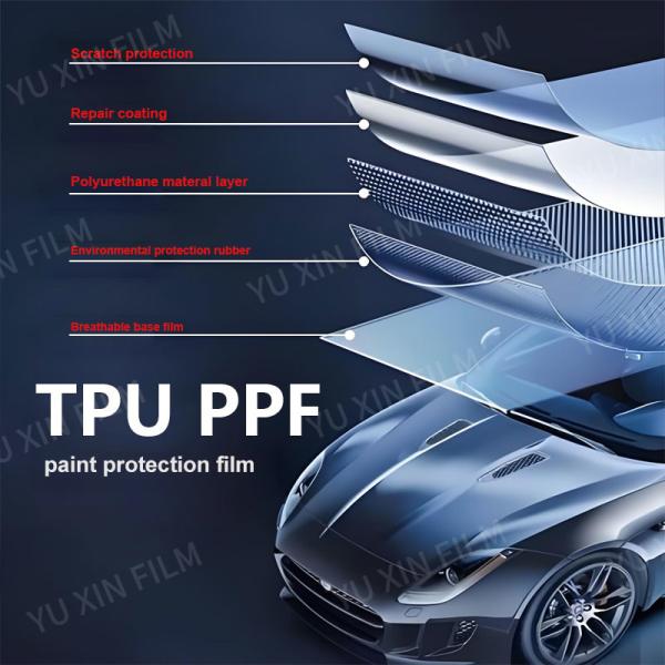 TPU Matte Finish PPF Paint Protection Film 8mil Thickness Wet Installation OEM