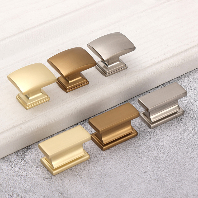 Nordic Gold Modern Simple Long Single Hole Solid Zinc Cabinet Door Knob Brass Material Living Room Wardrobe Drawer Handle