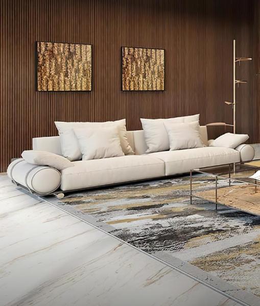 Tela Sofa Environmentally Friendly da sala de visitas da casa de campo de Visionnaire do italiano