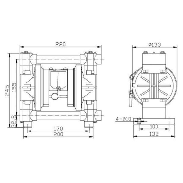 Polypropylene Pneumatic Diaphragm Pumps for diesel exhaust fluid transfer and dispense 7gpm