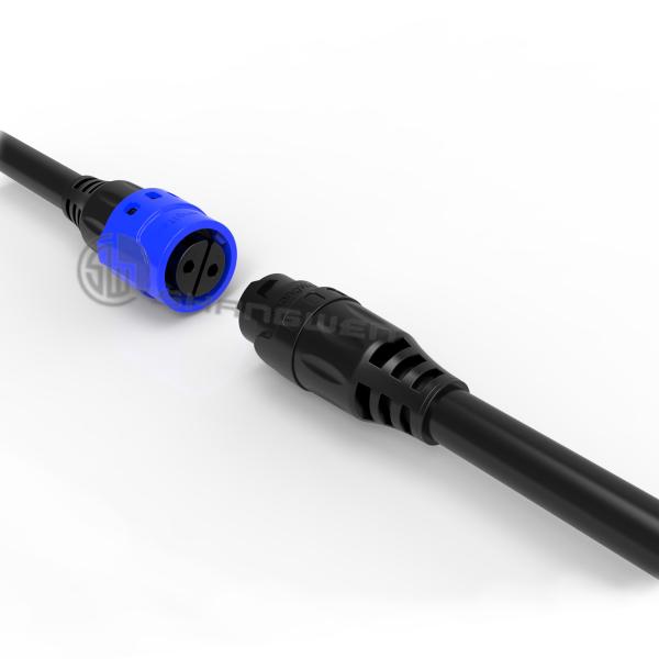 Connecteur industriel à 2 broches extérieur M19 Connecteur féminin électrique