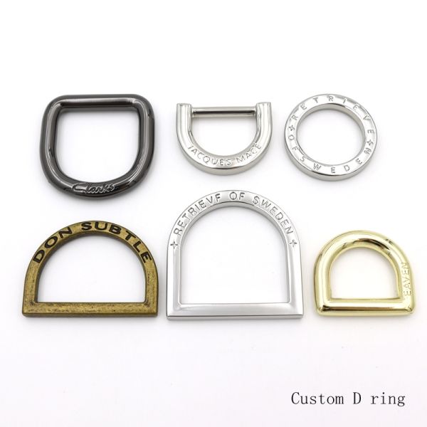 Light Gold Plated Seamless Die Cast Metal Round Wire D Ring 20mm Bag Strap Connector Buckle
