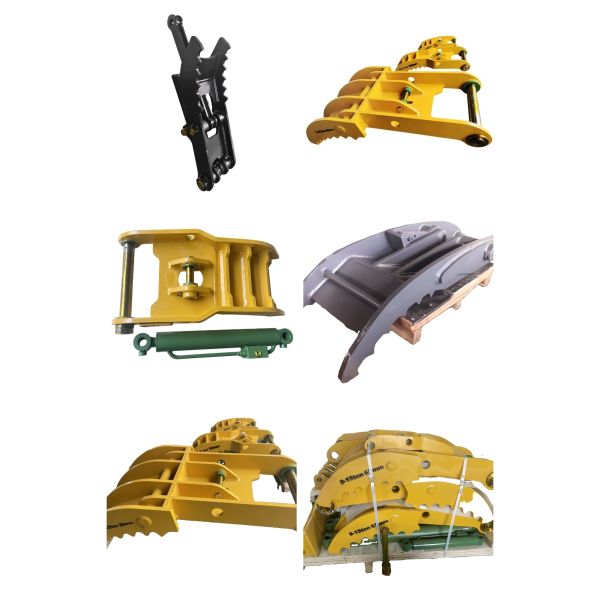 Accesorios para excavadora Hitachi EX100-1: Pinza hidráulica con pulgar para equipos de construcción