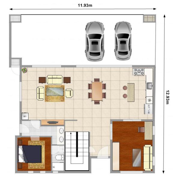 Легкая стальная конструкция Вилла контрактного стиля / Prefab Steel Prefab Villa Steel-Structure