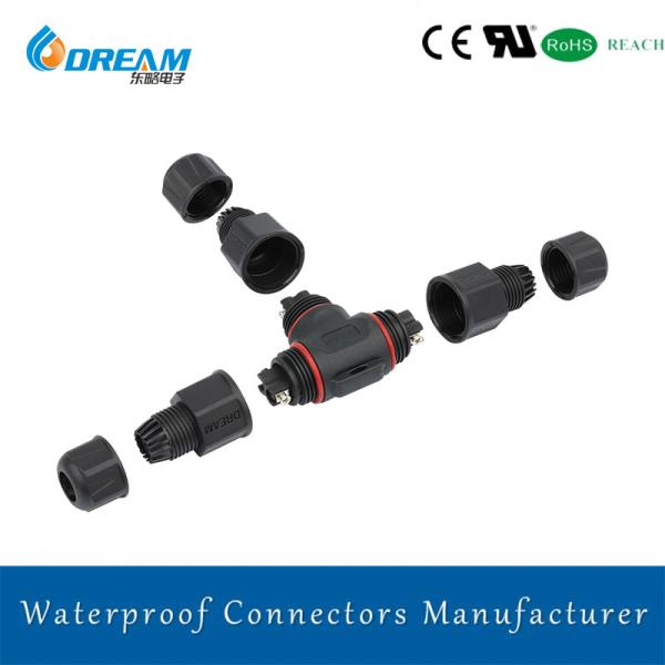 Outdoor Wire Connectors IP68 T-Shaped Electrical Connector 2/3/4 Pin LED Lamps Nylon Adapter