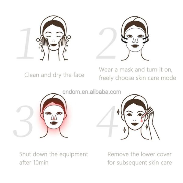 Portable Beauty Equipment LED Light Therapy Face Mask for Whitening and Acne Treatment