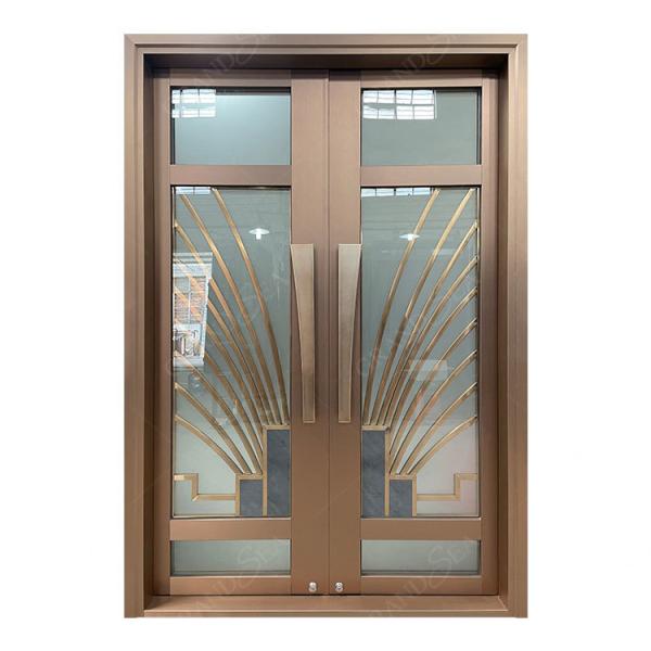 Modern Design Foshan Aluminum Pivot Entrance Door for Residential Main Entry Exterior French House Villa Front Entry Pivot Door
