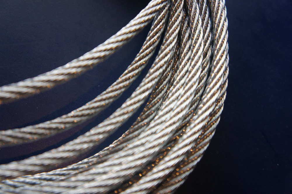 304 316 7x19 Stainless Steel Wire Rope 8mm DIN ASTM ISO Certified