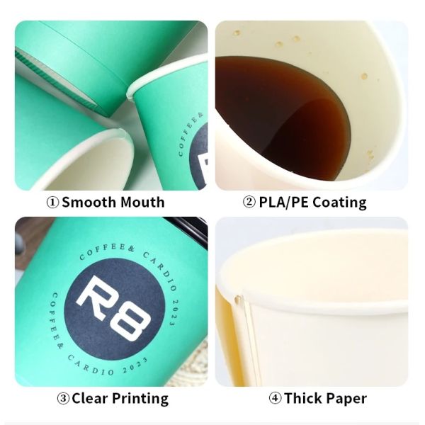 2026 World Cup City Theme Single Wall Paper Cup for Vendor Fast Beverage
