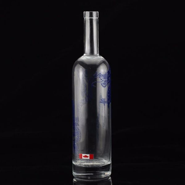 Выгравированная поверхность 750 мл стеклянная бутылка для промышленного и стеклянного воротника в Мексике текила