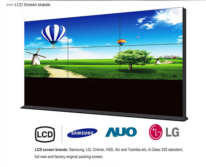 Indoor Splicing LCD Video Wall Floor Standing Mount VGA / DVI / HDMI Input