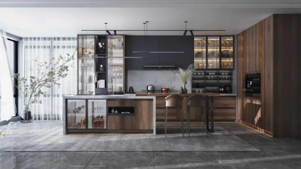 Hairline Embossed Stainless Steel Wall Cabinets Kitchen 304SS 316L Grade