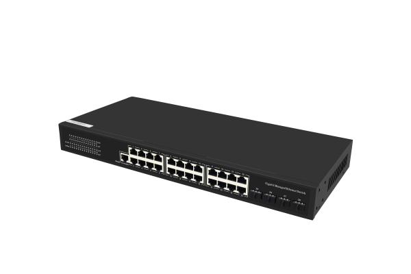 16K Management Industrial Ethernet Switch RTL9310 RTL8218D 28 Port Layer 3