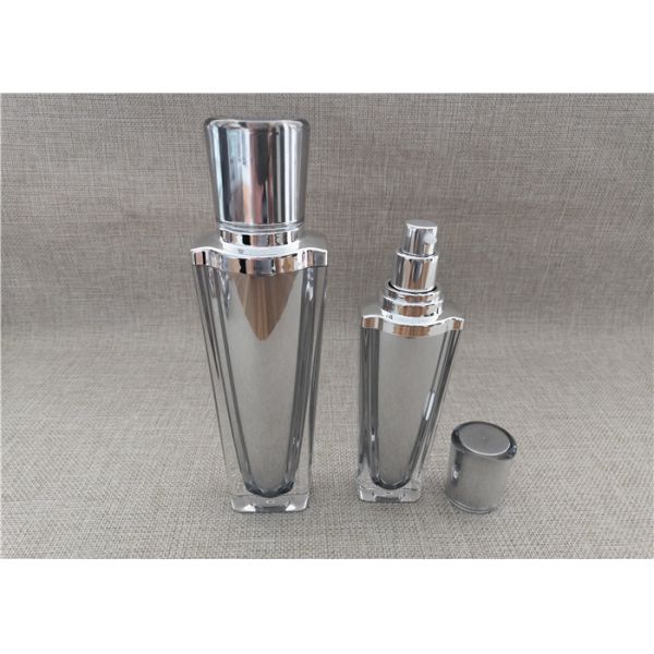 Sliver Cap Refillable Pump Bottles , Empty Lotion Containers 60 / 120G