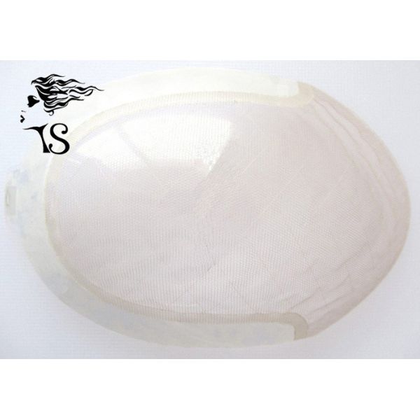 Male Toupee Hair Replacement System , French Lace Front Undetectable Hair Pieces