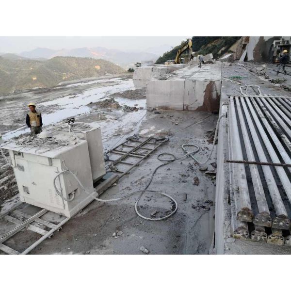 Granite Marble Quarry Stone Diamond Wire Saw Cutting Machine PLC Controlled High-Power Motor Construction Use