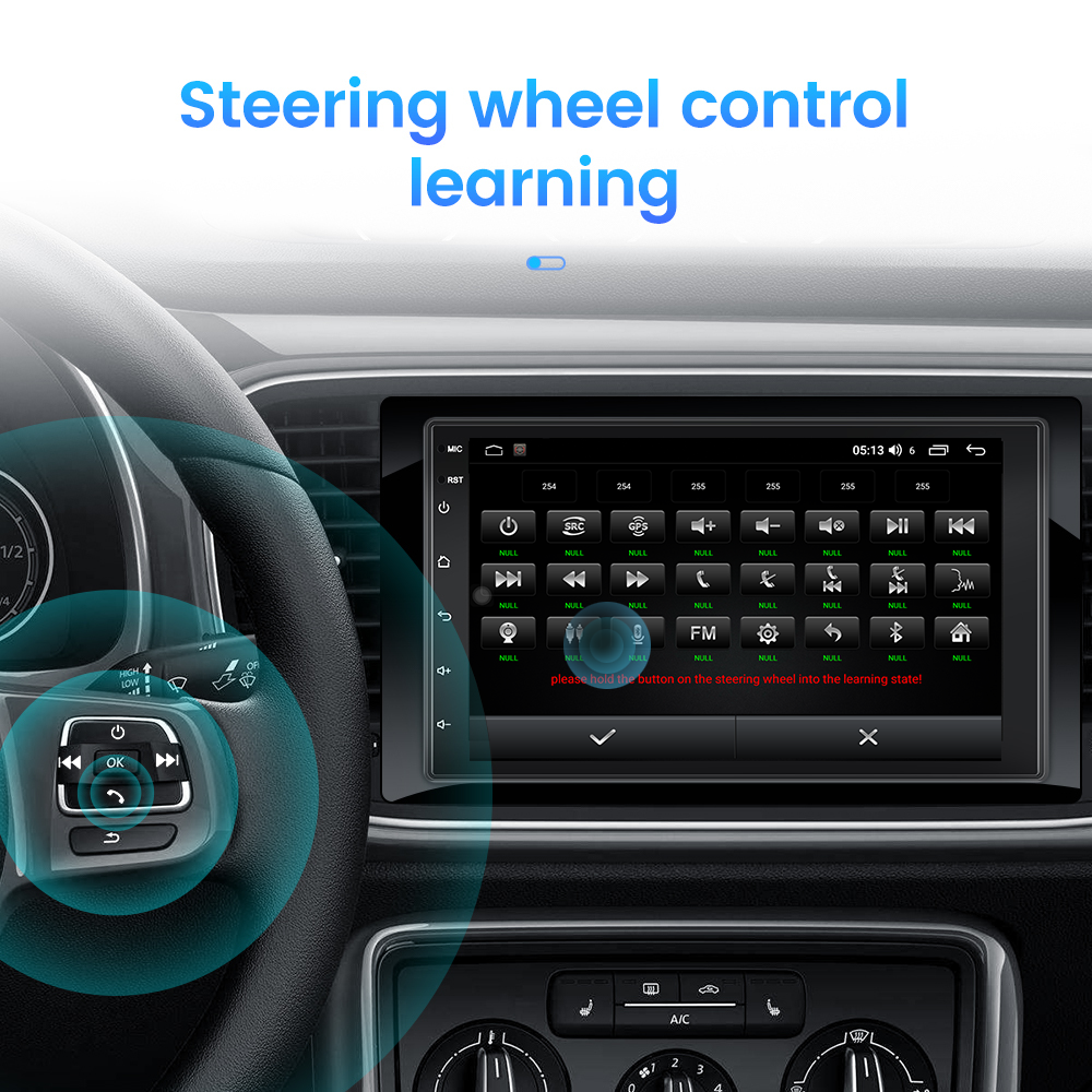 Universal Placement 7 Inch Touch Screen Car DVD Player with BT Wifi and GPS Navigation