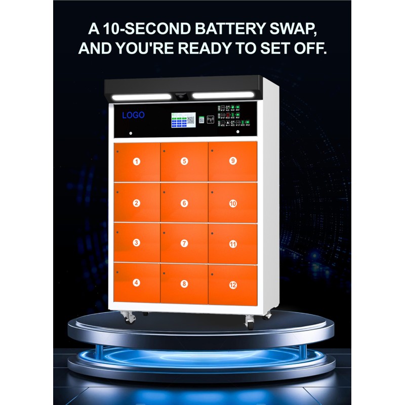 12-slot battery swapping station suitable for 220V electric motorcycles