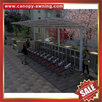 excellent outdoor public aluminum polycarbonate park sharing bike bicycle motorcycle canopy cover awning shelter