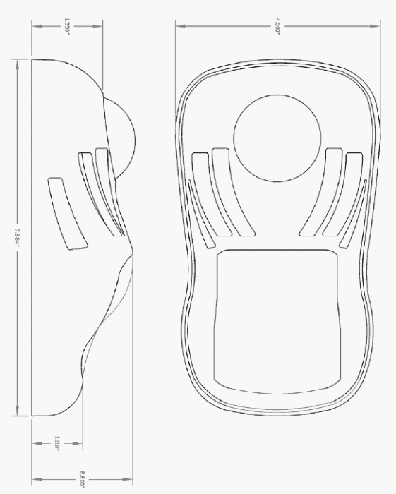 Customizável a evolução MOUSE-TRAK (eMT) dos sistemas de ITAC com 6 botões