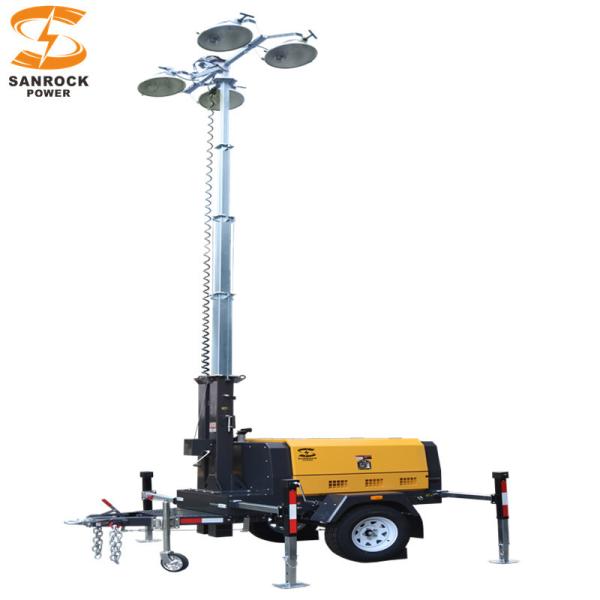 Mining Hydraulic Lifting Diesel Light Tower Portable Led Light Towers 7.5m Height