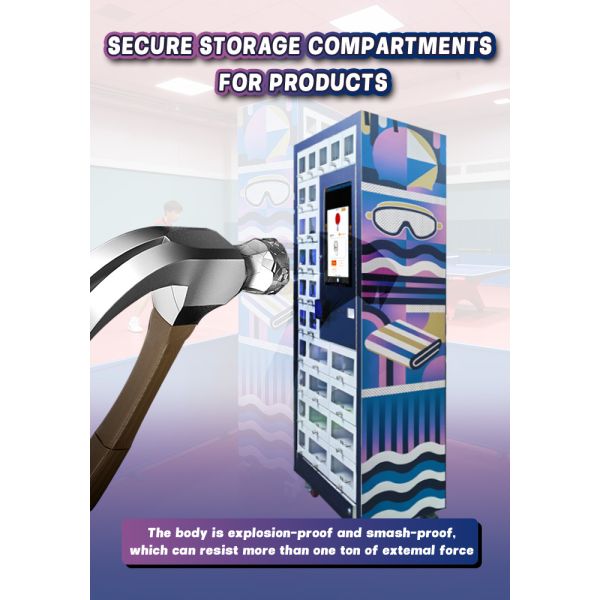 Table Tennis Racket Rental Locker Vending Machine Ideal for Gyms, Schools, Sports Centers