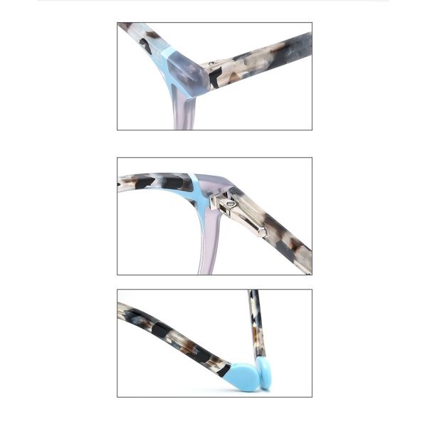 Круглые дамы Eyeglasses стекел рамки ацетата слоения оптически отсутствие мазка