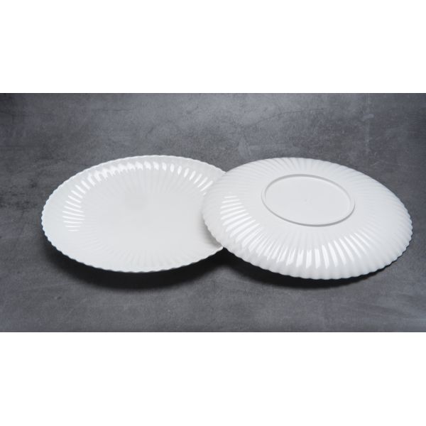 22.4 X 2.5cm High Temperature PET Tableware Dish Plate Flower A Size L