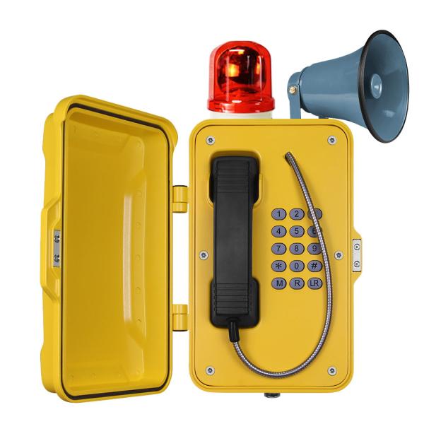 IP67 Waterproof Industrial VoIP Tunnel Telephones With Horn And Beacon