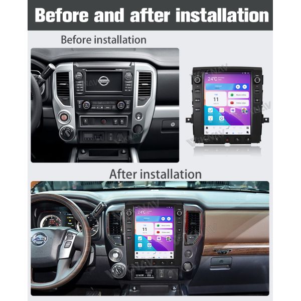 12.1 дюймовый сенсорный экран для 2016-2019 Nissan Titan GPS навигационный мультимедийный проигрыватель Android беспроводной Carplay