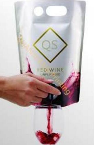Wine Pouch Liquid Pack Bag, Drink Packaging Pouch With Spout, 3L 5L 10L 22L Plastic Aluminum Foil Wine Bag